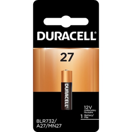 Duracell Specialty Alkaline Keyless Entry Battery, 12V, PK2 MN27BPK09